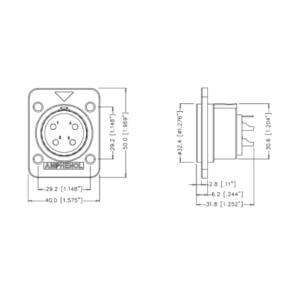 Разъем Amphenol AP422 артикул A121705-1-2
