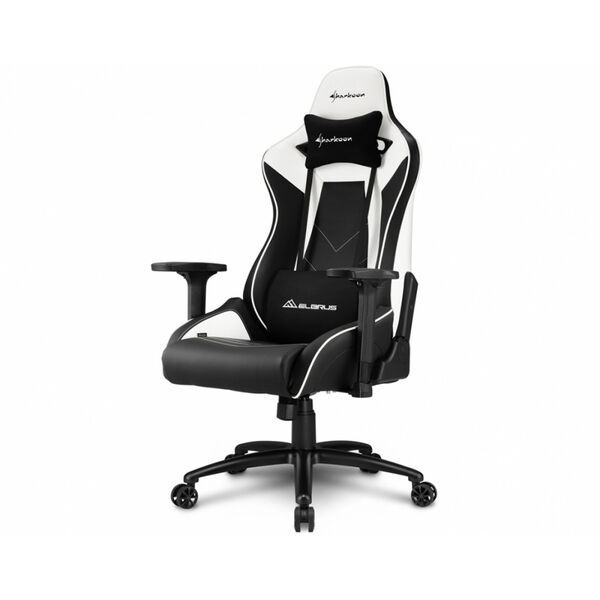 Кресло игровое Sharkoon ELBRUS 3 BK/WH артикул A151347-1