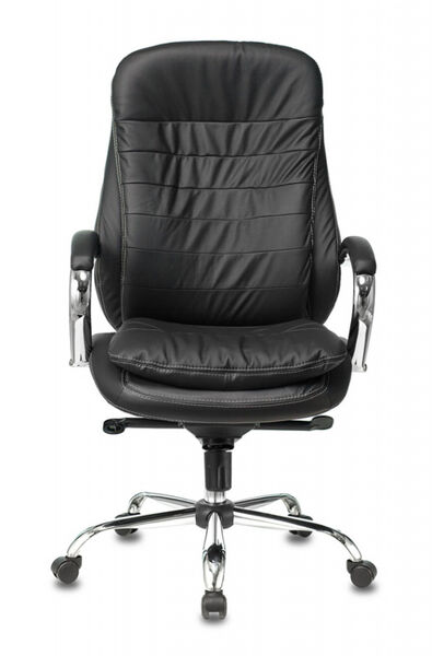 Кресло Бюрократ T-9950/BLACK (Office chair T-9950 black leather cross metal хром) артикул A148281-1-2