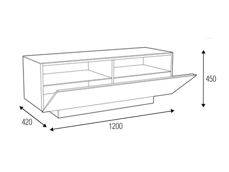 Metaldesign MD 570.1240 black Тумба под телевизор артикул X33963956-1-2