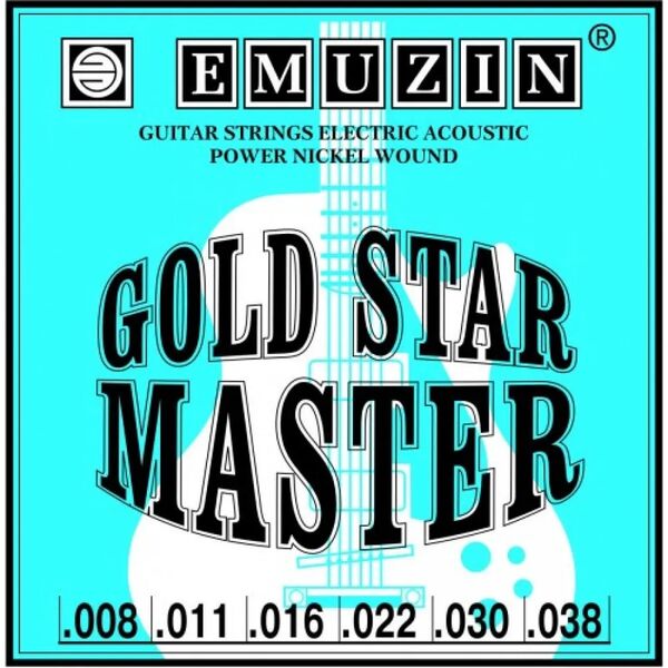 Струны для электрогитары Emuzin Gold Star Master 6ГСМ-01 8-38 артикул A168449-1 в интернет-магазине «HiFi-Trade»