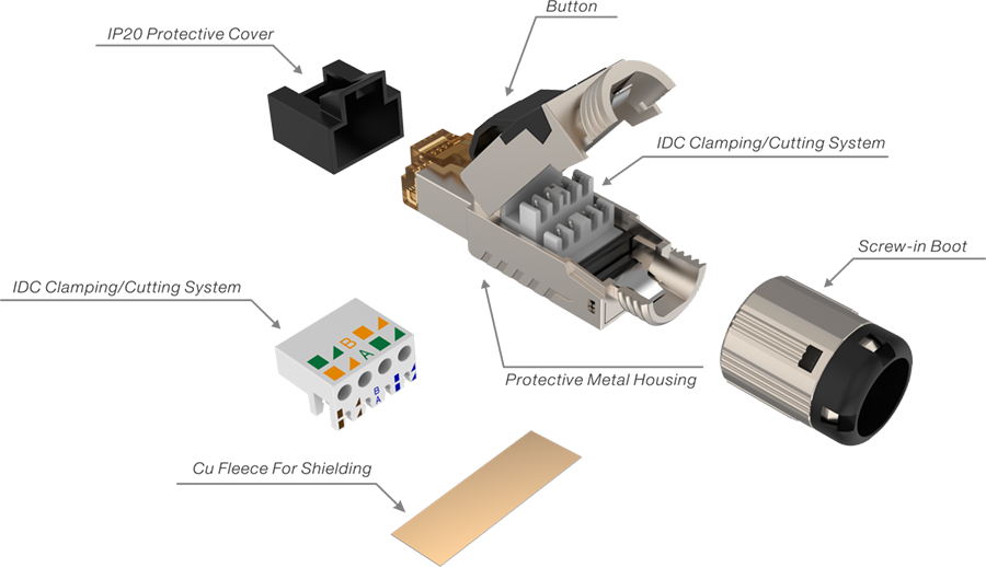 Разъем Roxtone RJ45C6A-MH артикул A135622-1-3