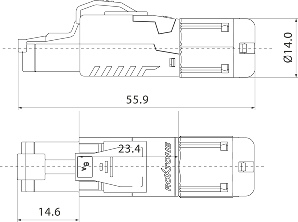 Разъем Roxtone RJ45C6A-MH артикул A135622-1-2