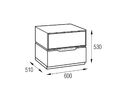 Тумбы под телевизор Металлдизайн (Metaldesign) MD 455.0621 Planima дымчатое стекло-черный-серебро артикул X33964843-1-2