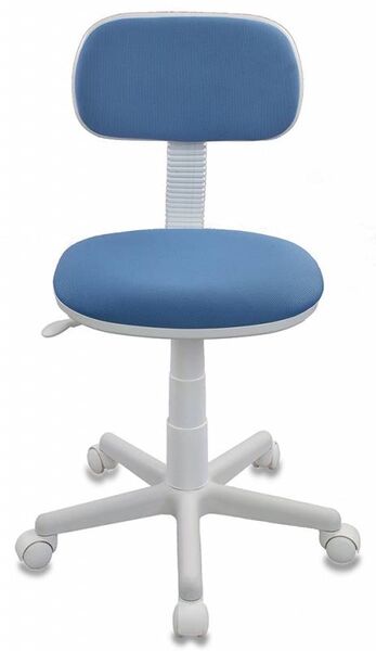 Кресло Бюрократ CH-W201NX/26-24 (Children chair CH-W201NX blue 26-24 cross plastic plastik белый) артикул A148268-1-2