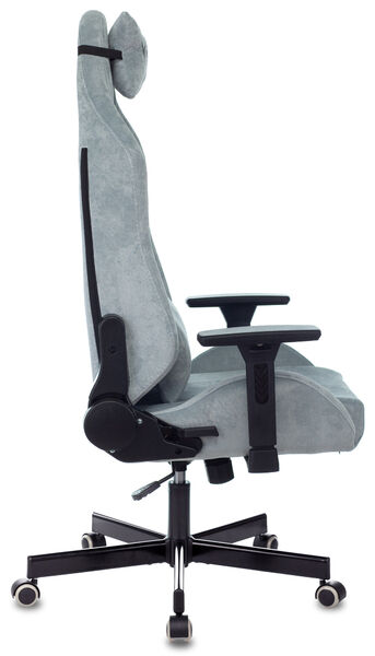 Кресло Knight N1 SKY (Game chair Knight N1 Fabric grey/l.blue Light-28 headrest cross metal) артикул A148246-1-11