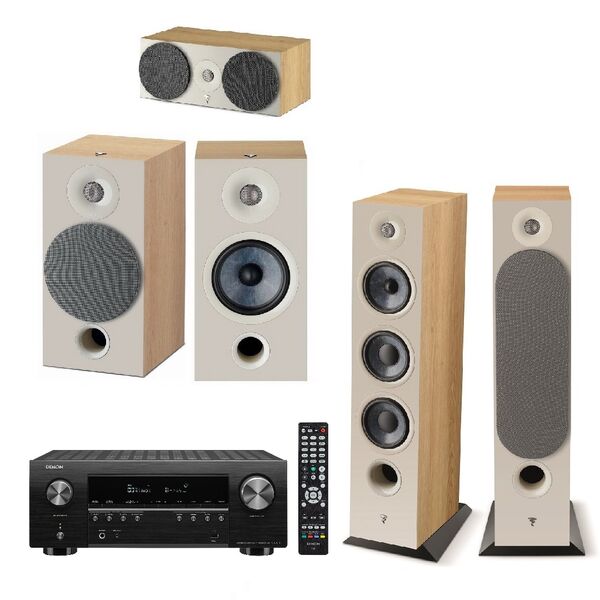 Комплект домашнего кинотеатра Focal Chora Set 5.0 (826+806+Center) Light Wood + Denon AVR-S960H артикул A139267-1