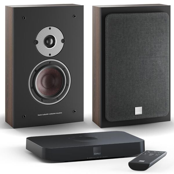 Комплект Dali Oberon OnWall C Dark Walnut + Sound Hub Compact артикул A134890-1