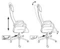 Кресло Бюрократ KB-9N/DB/TW-10N (Office chair KB-9N blue TW-05N TW-10N mesh/fabric headrest cross metal хром) артикул A148183-1-6