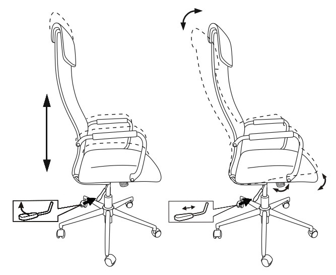 Кресло Бюрократ KB-9N/DB/TW-10N (Office chair KB-9N blue TW-05N TW-10N mesh/fabric headrest cross metal хром) артикул A148183-1-6