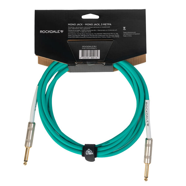 Инструментальный кабель ROCKDALE Wild D3 Light Green артикул A155117-1-2