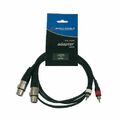 Кабель коммутационный ADJ AC-XF-2R/1,5 2RCA - 2XLR мама, 1,5 метра