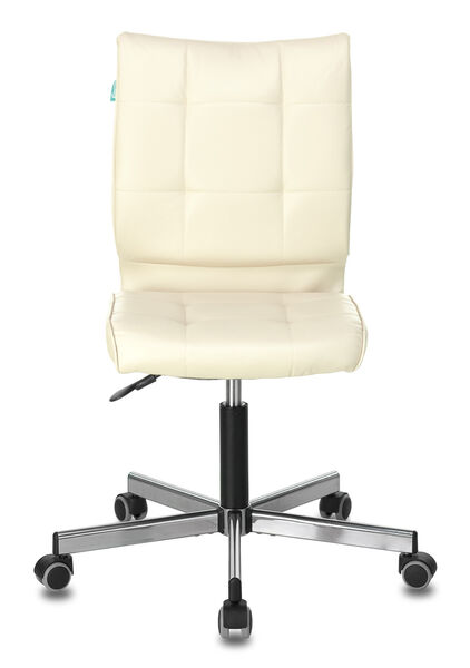 Кресло Бюрократ CH-330M/BEIGE (Office chair CH-330M beige Orion-10 eco.leather cross metal хром) артикул A148184-1-2