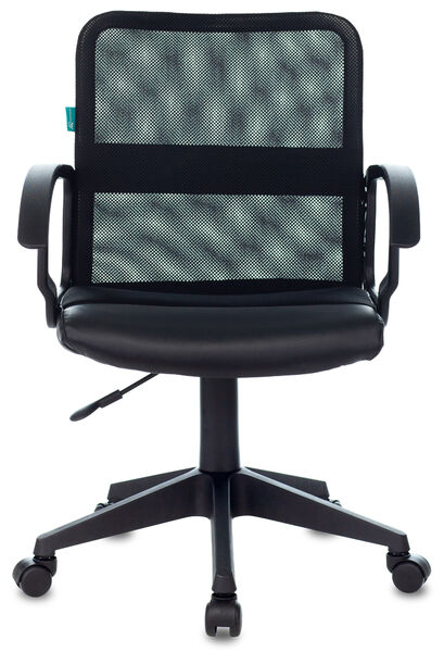 Кресло Бюрократ CH-590/BLACK (Office chair CH-590 black seatblack eco.leather/gauze cross plastic) артикул A148242-1-2