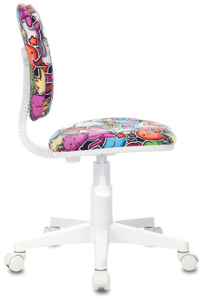 Кресло Бюрократ CH-W204NX/MASKARAD (Children chair CH-W204NX multicolor masquerade cross plastic plastik белый) артикул A148241-1-3