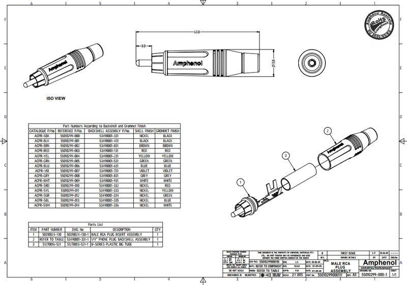 Разъем Amphenol ACPR-SRD артикул A124094-1-3