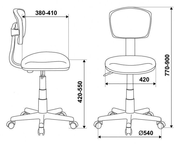 Кресло Бюрократ CH-W299/SD/TW-18 (Children chair CH-W299 l-green TW-03A TW-18 mesh/fabric cross plastic plastik белый) артикул A148234-1-6