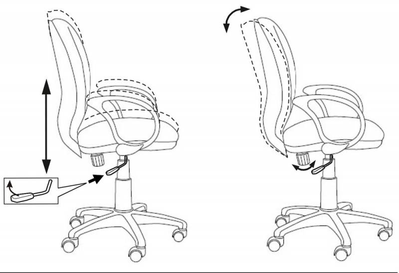 Кресло Бюрократ CH-687AXSN/#B (Office chair Ch-687AXSN black cross plastic) артикул A148195-1-5