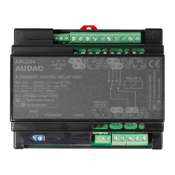 Релейный модуль Audac ARU204 артикул A130568-1-3