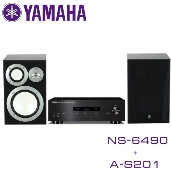 Стереокомплект  Yamaha A-S201 black + Yamaha NS-6490 black