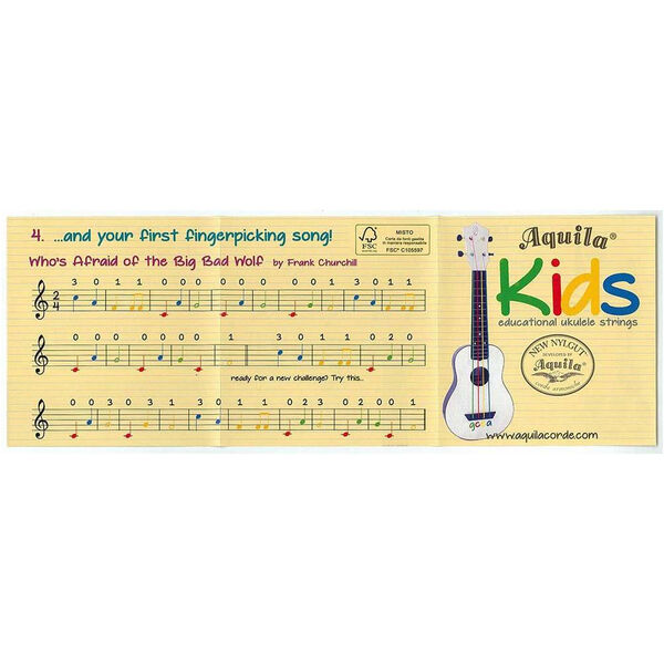 Струны для сопрано/концерт/тенор укулеле Aquila KIDS 138U артикул A168905-1-3