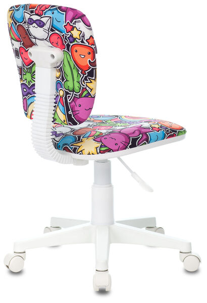 Кресло Бюрократ CH-W204NX/MASKARAD (Children chair CH-W204NX multicolor masquerade cross plastic plastik белый) артикул A148241-1-4