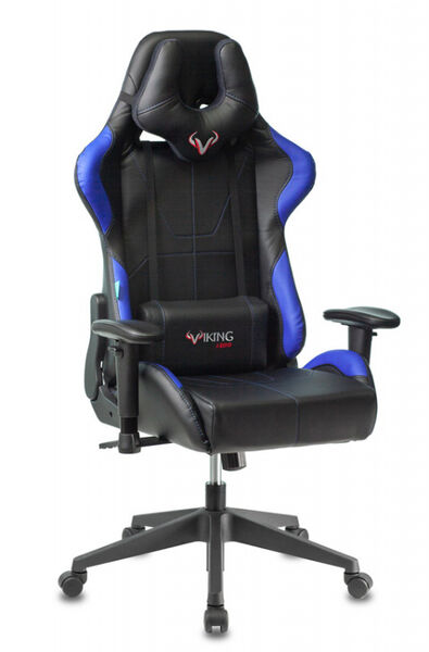 Кресло Zombie VIKING 5 AERO BLUE (Game chair VIKING 5 AERO black/blue eco.leather headrest cross plastic) артикул A148298-1