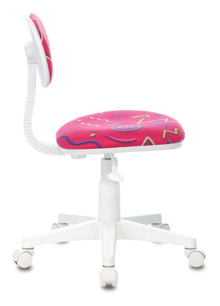 Кресло Бюрократ CH-W201NX/STICK-PK (Children chair CH-W201NX crimson Sticks 05 cross plastic plastik белый) артикул A148204-1-3