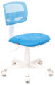 Кресло Бюрократ CH-W299/LB/TW-55 (Children chair CH-W299 blue TW-31 TW-55 cross plastic plastik белый) артикул A148189-1-1