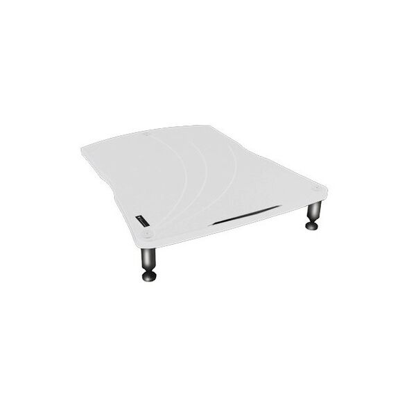 Подставка для усилителей мощности Bassocontinuo VIELLA 2.1 Inside White bottom shelf (ножки серебро) артикул A153893-1