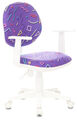 Кресло Бюрократ CH-W356AXSN/STICK-VI (Children chair CH-W356AXSN violet Sticks 08 cross plastic plastik белый) артикул A148284-1-1