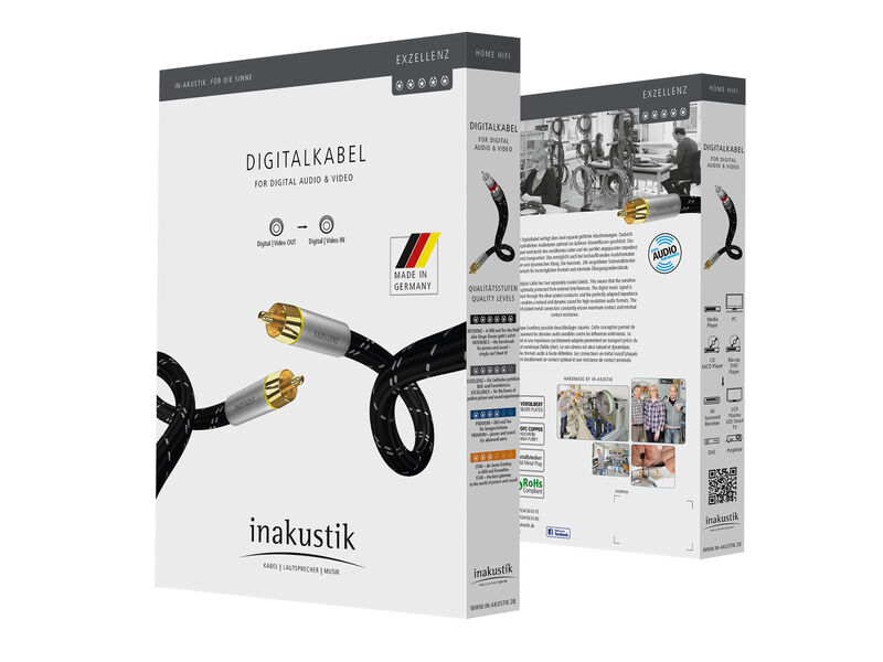 Кабель межблочный аудио In-Akustik Exzellenz Digital Cable RCA 3.0m #00604403 артикул A112330-1-2