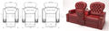 Кресло для домашнего кинотеатра Home Cinema Hall Tron артикул A117851-1-6