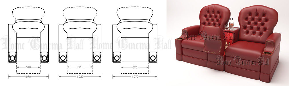 Кресло для домашнего кинотеатра Home Cinema Hall Tron артикул A117851-1-6