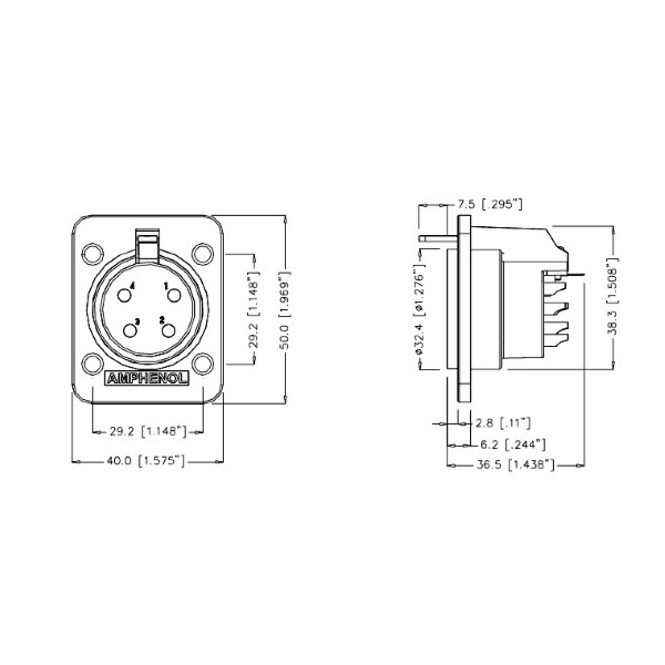 Разъем Amphenol AP421 артикул A121706-1-2