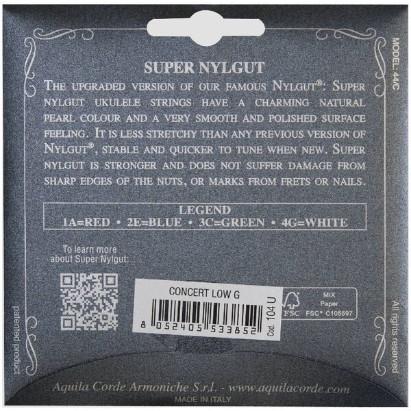 Струны для концертного укулеле Aquila Super Nylgut 104U артикул A168957-1-2