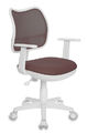 Кресло Бюрократ CH-W797/BR/TW-14C (Children chair CH-W797 brown seatbrown TW-14C mesh/fabric cross plastic plastik белый) артикул A148253-1-1
