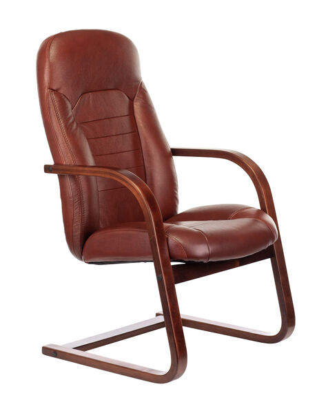 Кресло Бюрократ T-9923WALNUT-AV/CH (Office chair T-9923WALNUT-AV light brown Leather Eichel leather runners wood) артикул A148315-1 в интернет-магазине «HiFi-Trade»