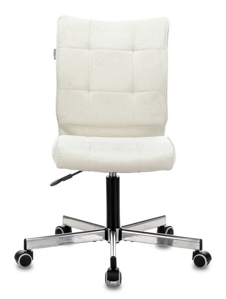 Кресло Бюрократ CH-330M/VELV20 (Office chair CH-330M milky Velvet 20 cross metal хром) артикул A148237-1-2