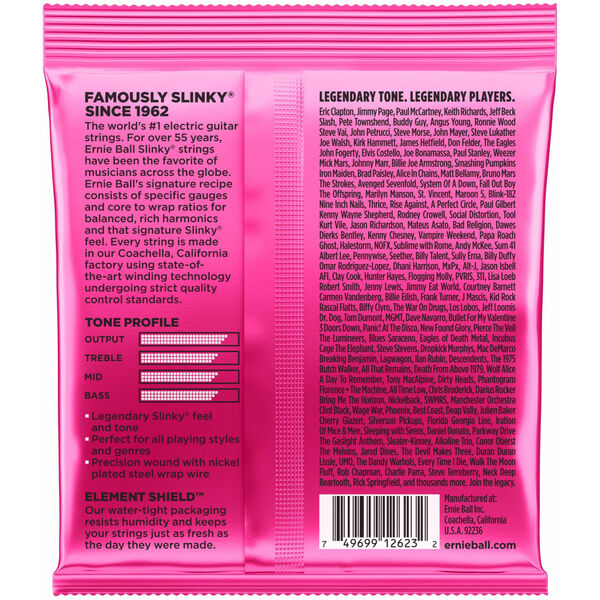 Струны для электрогитары Ernie Ball 2623 Nickel Wound Super Slinky артикул A168522-1-2