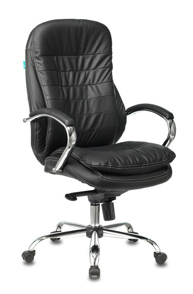 Кресло Бюрократ T-9950/BLACK (Office chair T-9950 black leather cross metal хром) артикул A148281-1 в интернет-магазине «HiFi-Trade»