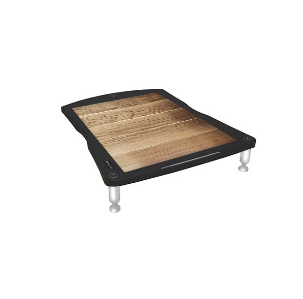 Подставка для усилителей мощности Bassocontinuo VIELLA 2.1 Walnut bottom shelf (ножки белые) артикул A164667-1