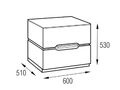 Тумбы под телевизор Металлдизайн (Metaldesign) MD 455.0624 Planima дымчатое стекло-черный-серебро артикул X33964824-1-3