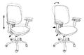 Кресло Бюрократ T-620SL/BLACK (Office chair T-620SL black TW-11 cross metal хром) артикул A148221-1-5