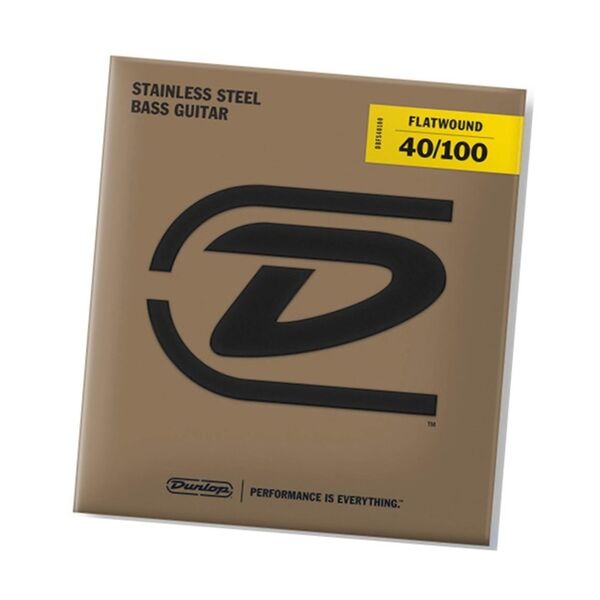 Струны для гитары Dunlop DBFS40120 Stainless Steel Flatwound артикул A158495-1