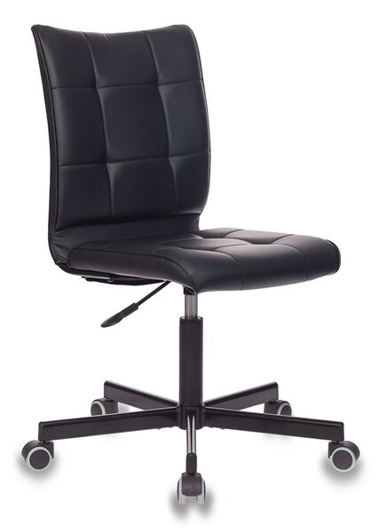 Кресло Бюрократ CH-330M/BLACK (Office chair CH-330M black Leather Black eco.leather cross metal черный) артикул A148140-1
