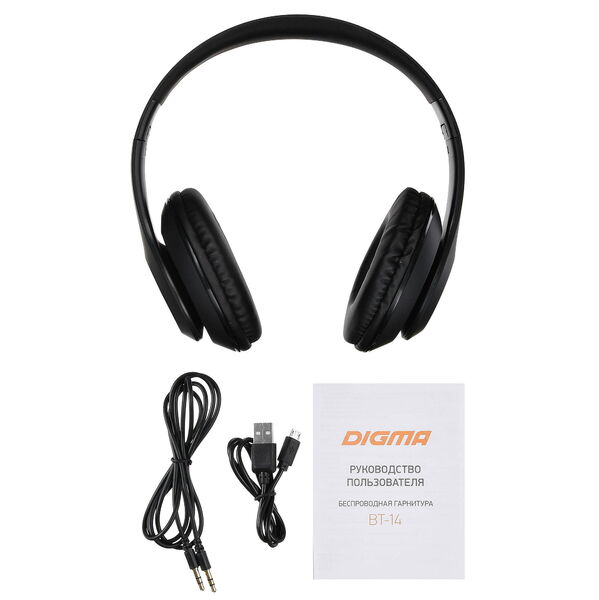 Наушники Digma BT-14 Black (L150BT) артикул A142437-1-10