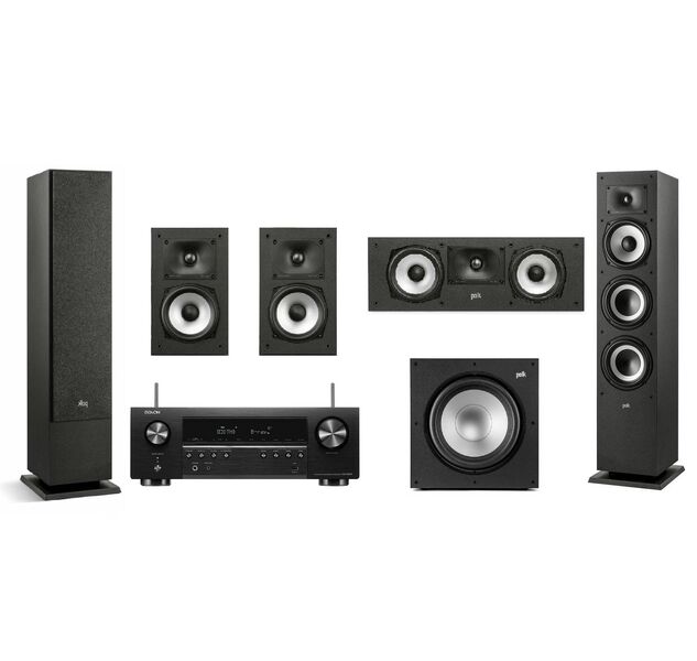 Комплект домашнего кинотеатра Denon AVR-S960H + Polk Audio MONITOR XT15 + MONITOR XT30 + MONITOR XT60 + MONITOR XT12 black артикул A147927-1