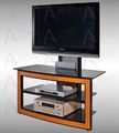 Тумбы под телевизор с креплением Akur Estelle PS 1200мм дымчатое стекло-чёрный артикул X33957424-1-4