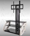Тумбы под телевизор с креплением Akur Fantom PS 800мм дымчатое стекло-чёрный артикул X33956861-1-2